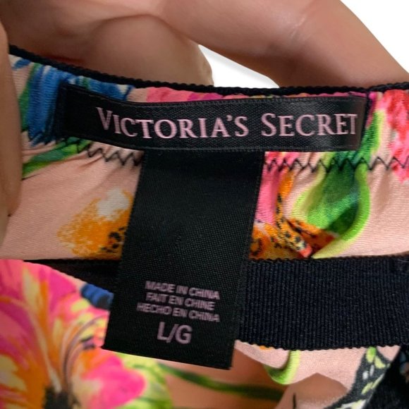 Victoria's Secret Satin Lace Floral Negligee Large - Picture 5 of 6